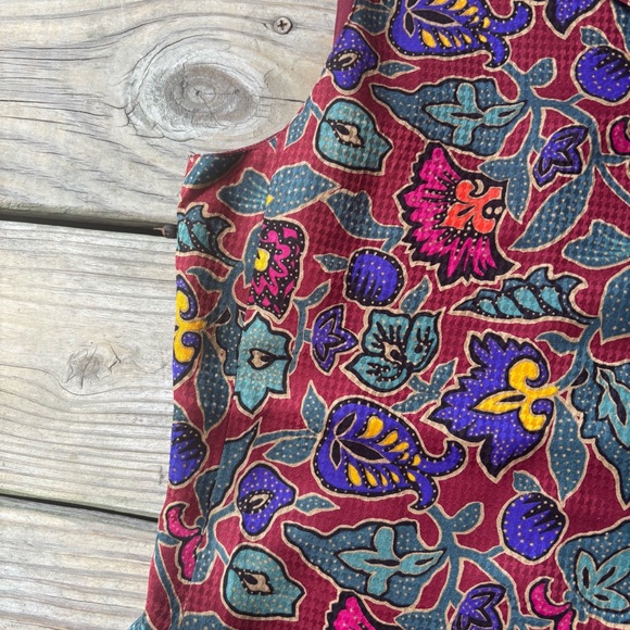 VTG ‘80s/‘90s Anne Klein Floral Silk Vest - Picture 4 of 4